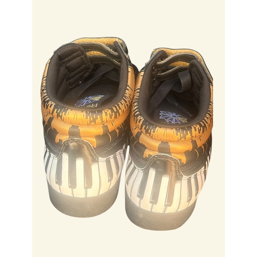 Reebok Freestyle High Top Alicia Keys Deadstock Black Gold Piano Keys Women's 7 - Picture 6 of 12